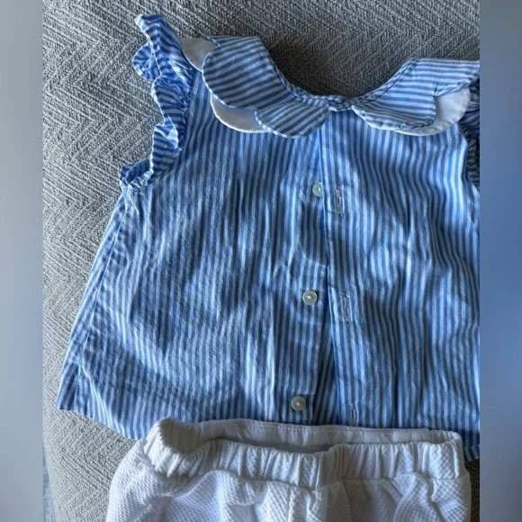 Jacadi Baby Girl Short Set Outfit with matching hat - Picture 5 of 6